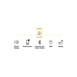 Antivol Netlock 60 HU Luma -VTT Soldes Magasin antivol u diam 16mm x 260mm alarme connecte noir 5