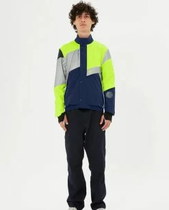 Blouson Design Réfléchissant Urban Circus Clasica -VTT Soldes Magasin blouson velo impermeable urban circus clasica bleu marine jaune