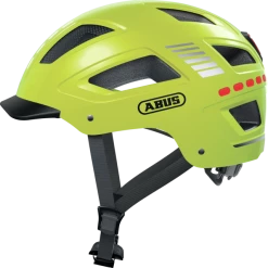 Casque Vélo Abus Hyban 2.0 LED (4 Couleurs) -VTT Soldes Magasin casque velo jaune abus hyban 2 0 led