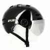 Casque Vélo Urbain à Visière (écran Fumé) 0380 Optimiz -VTT Soldes Magasin casque velo visiere optimiz o380 noir brillant