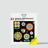 Rainette Autocollants Rétroréfléchissants Petites Fleurs -VTT Soldes Magasin stickers reflechissants visible fleurs gwe multicolore velo trottinette securite jour